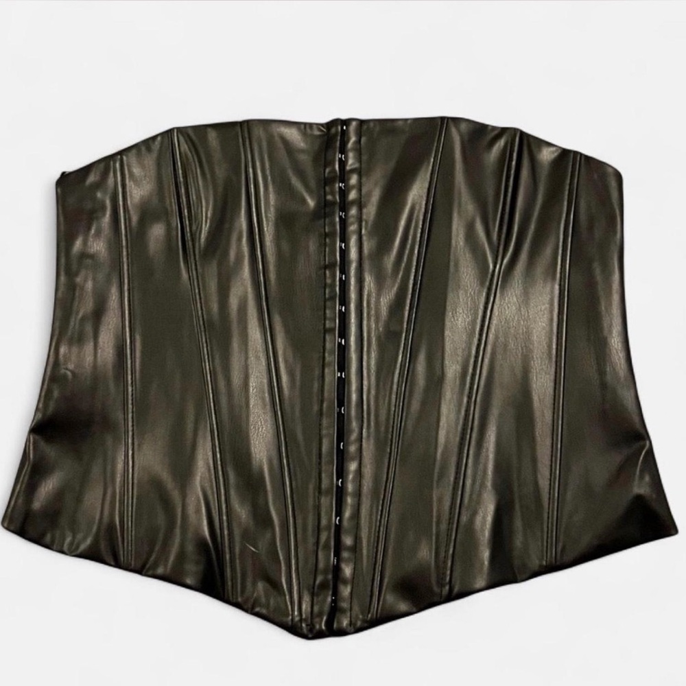 Zara Faux Leather Top